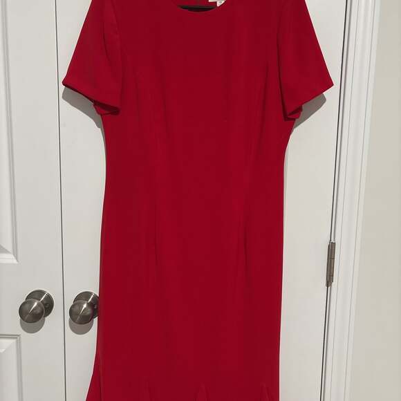 Liz Claiborne Dresses Red Midi Professional Dress - Picture 1 of 3